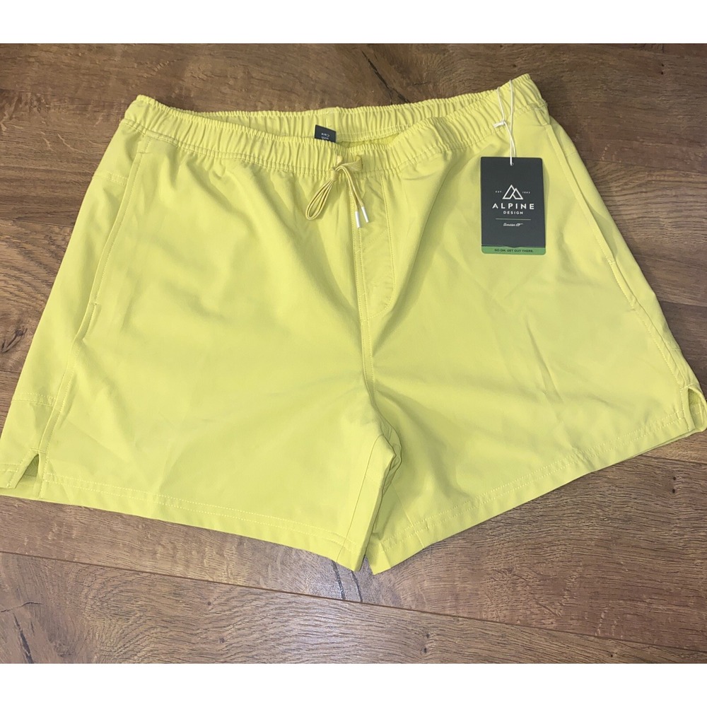Alpine Design Mens Large Pull On Shorts‎ Active Green